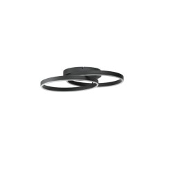 AZZARDO lampa sufitowa / plafon HALO TOP  65 + 45 czarna