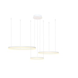 AZZARDO lampa wisząca HALO 80+60+40 CCT   DIMM z pilotem biała