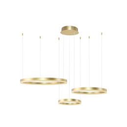 AZZARDO lampa wisząca HALO 80+60+40 CCT   DIMM z pilotem złota