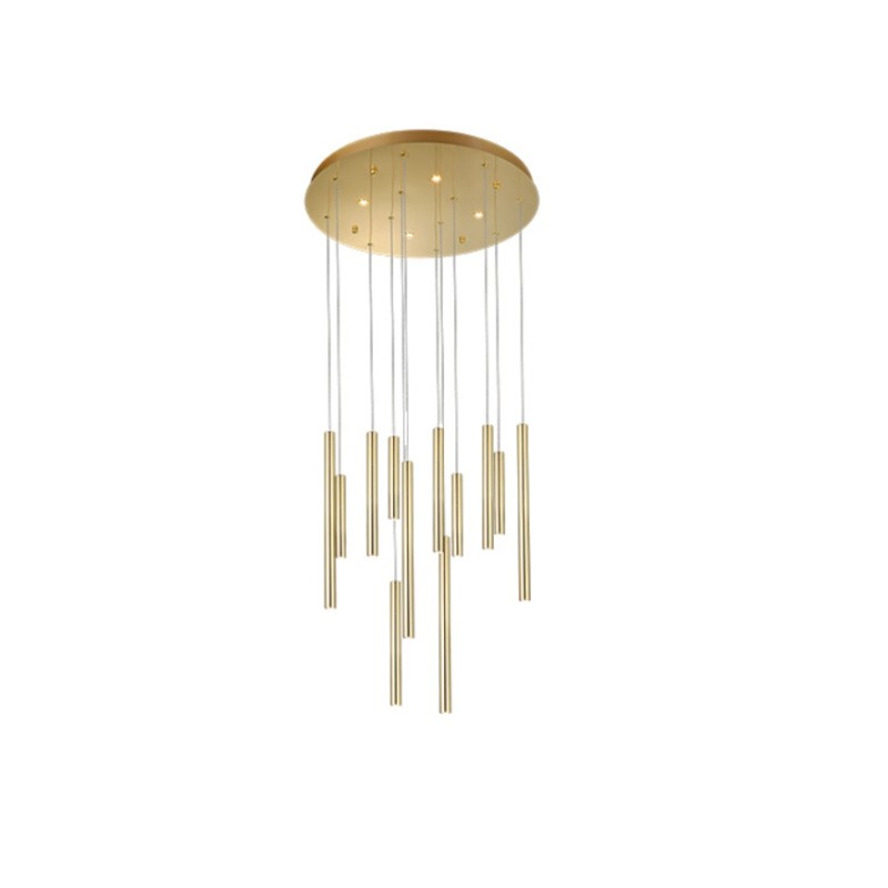 AZZARDO lampa wisząca ILIOS 12 3-STEP     DIMM złota