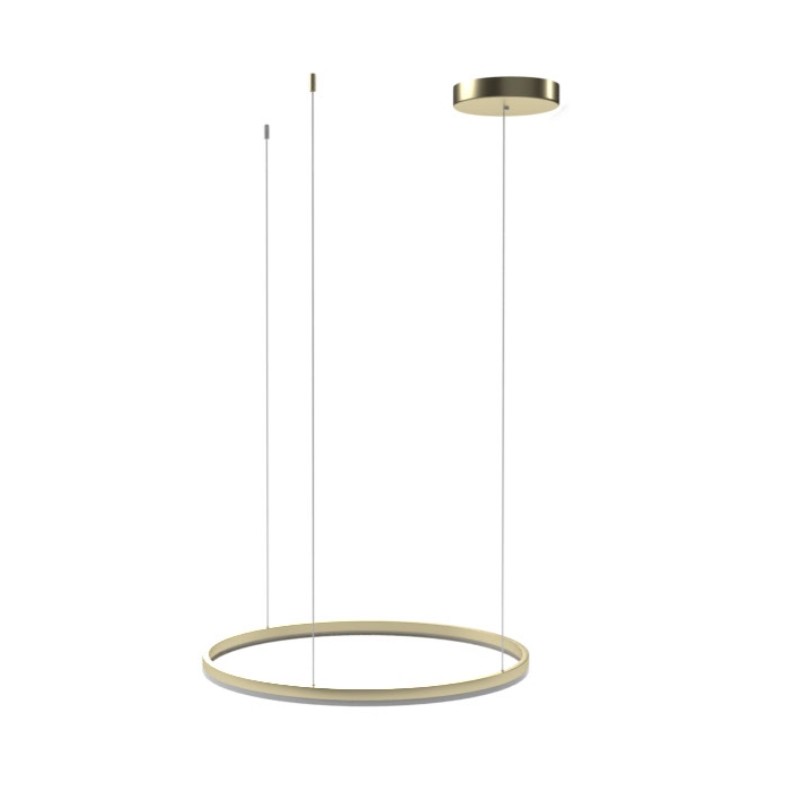 AZZARDO lampa wisząca HALO 120 CCT DIMM   z pilotem złota