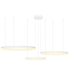 AZZARDO lampa wisząca HALO 100+80+60 CCT  DIMM z pilotem biała