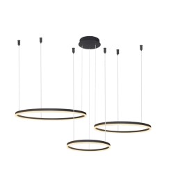 AZZARDO lampa wisząca HALO 100+80+60 CCT  DIMM z pilotem czarna