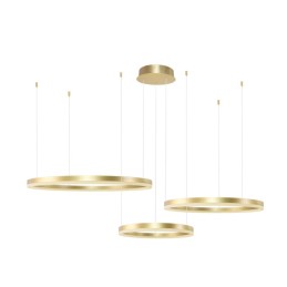 AZZARDO lampa wisząca HALO 100+80+60 CCT  DIMM z pilotem złota