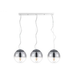 AZZARDO lampa wisząca IRIS 3 LINE         srebrna