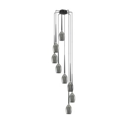AZZARDO lampa wisząca IZZA 8 szara