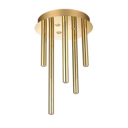 AZZARDO lampa sufitowa / plafon ILIOS 5   TOP 3-STEP DIMM złota
