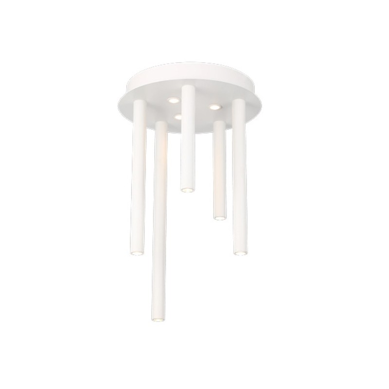 AZZARDO lampa sufitowa / plafon ILIOS 5   TOP 3-STEP DIMM biała