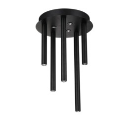 AZZARDO lampa sufitowa / plafon ILIOS 5   TOP 3-STEP DIMM czarna