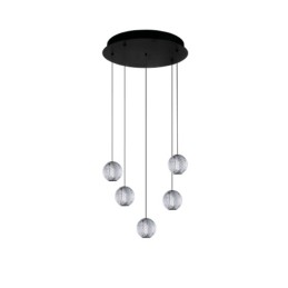 AZZARDO lampa wisząca EDEM 5 ROUND        czarna
