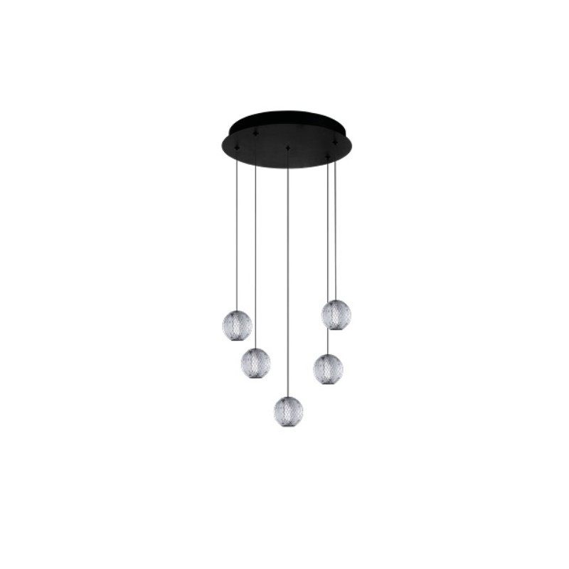 AZZARDO lampa wisząca EDEM 5 ROUND        czarna
