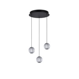 AZZARDO lampa wisząca EDEM 3 ROUND        czarna
