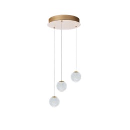 AZZARDO lampa wisząca EDEM 3 ROUND złota
