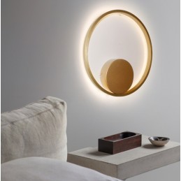 AZZARDO lampa ścienna HALO 40 WALL złota