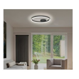 AZZARDO lampa sufitowa / plafon HALO 80   czarna