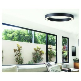 AZZARDO lampa sufitowa / plafon MARCO     TOP 100 CCT z pilotem czarna