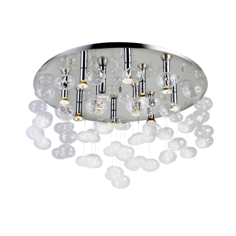AZZARDO lampa sufitowa / plafon LUVIA     D80 transparentna