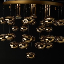 AZZARDO lampa sufitowa / plafon LUVIA     złota