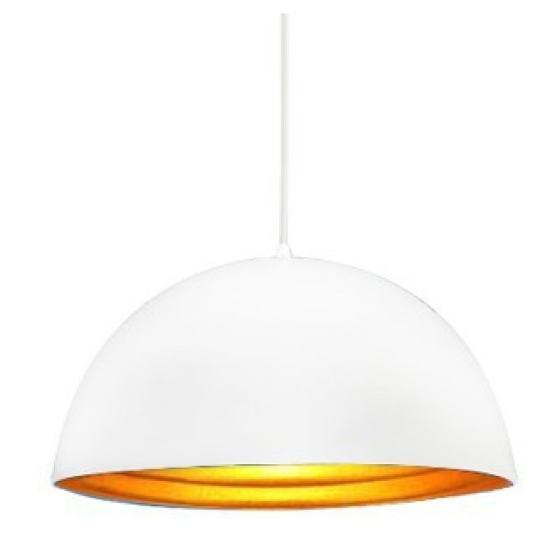 AZZARDO lampa wisząca MODENA 40 biała /   złota