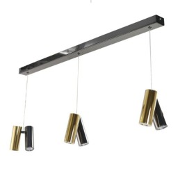 AZZARDO lampa wisząca JADE 6 czarna /     złota
