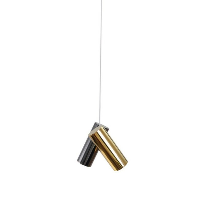 AZZARDO lampa wisząca JADE 2 czarna /     złota