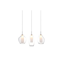 AZZARDO lampa wisząca AMBER MILANO 3      transparentna