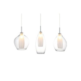 AZZARDO lampa wisząca AMBER MILANO 3      transparentna