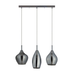 AZZARDO lampa wisząca AMBER MILANO 3      chromowana