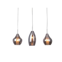 AZZARDO lampa wisząca AMBER MILANO 3      chromowana