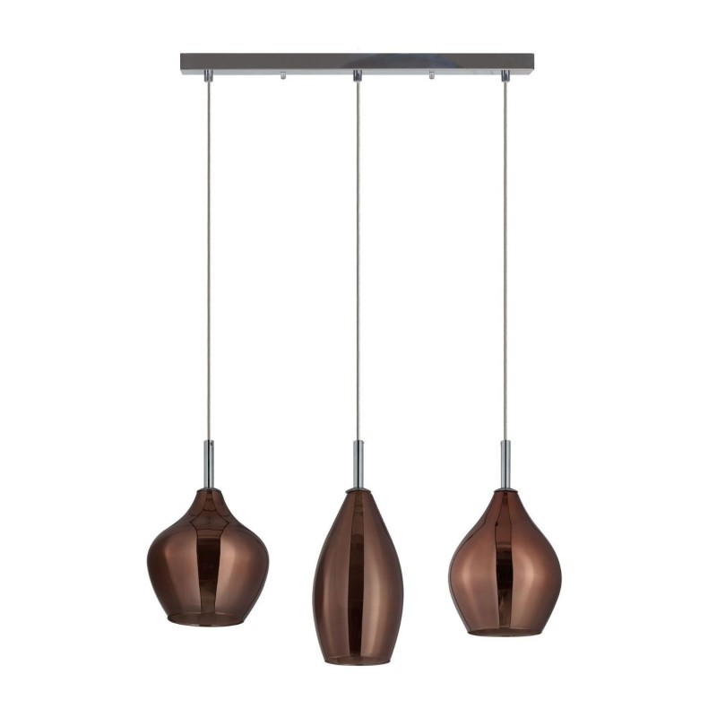 AZZARDO lampa wisząca AMBER MILANO 3      miedziana