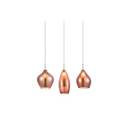 AZZARDO lampa wisząca AMBER MILANO 3      miedziana