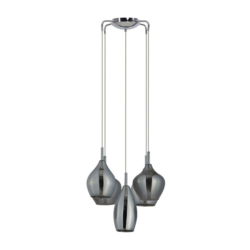 AZZARDO lampa wisząca AMBER MILANO 5      chromowana