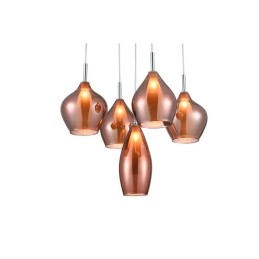 AZZARDO lampa wisząca AMBER MILANO 5      miedziana