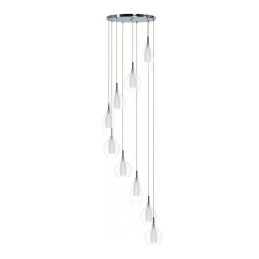 AZZARDO lampa wisząca AMBER MILANO 9      transparentna