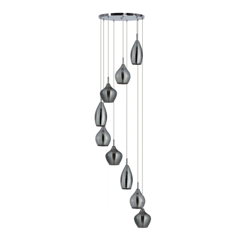 AZZARDO lampa wisząca AMBER MILANO 9      miedziana