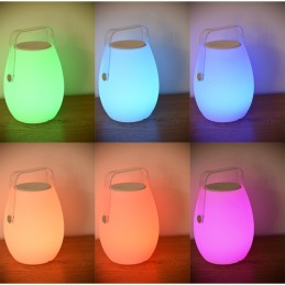 AZZARDO lampa biurkowa BOOMBOX MEDIUM     RGBW z pilotem biała