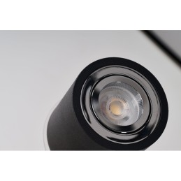 AZZARDO lampa sufitowa / plafon BRANT     czarna / chromowana