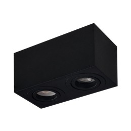 AZZARDO lampa sufitowa / plafon BRANT 2   SQUARE czarna