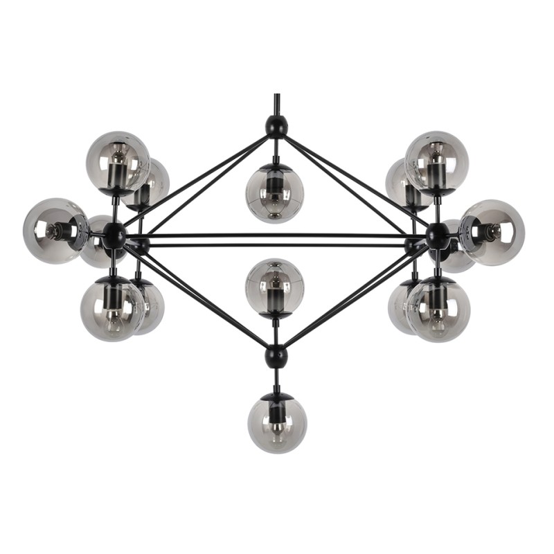 MOOSEE lampa wisząca PLANETARIO 15        czarna - klosze dymione