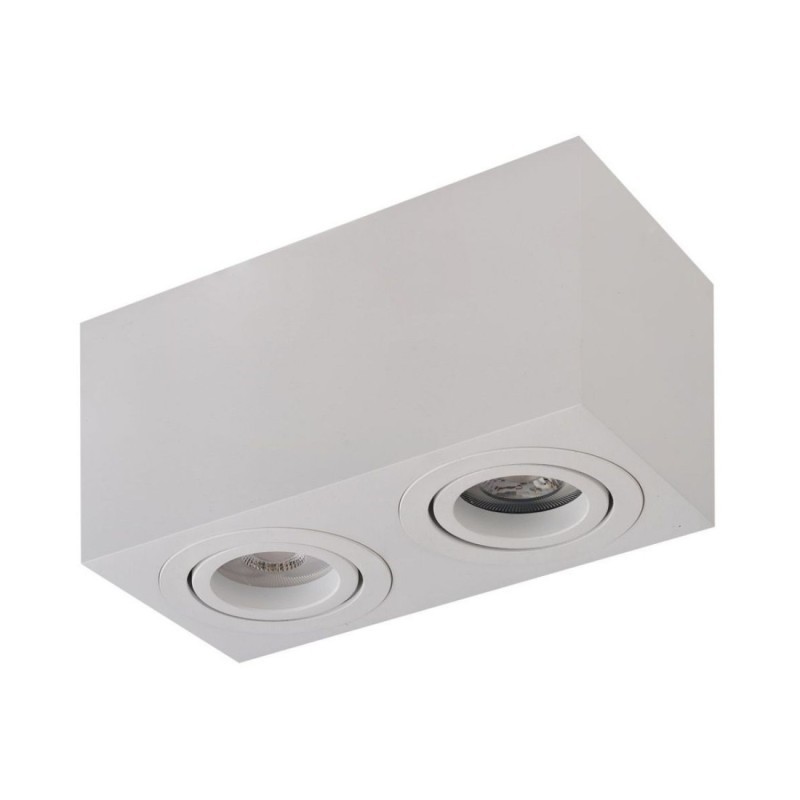 AZZARDO lampa sufitowa / plafon BRANT 2   SQUARE biała