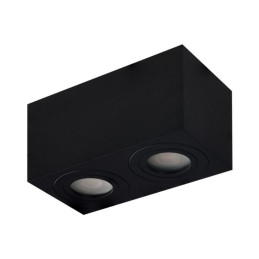 AZZARDO lampa sufitowa / plafon BRANT 2   SQUARE IP44 czarna