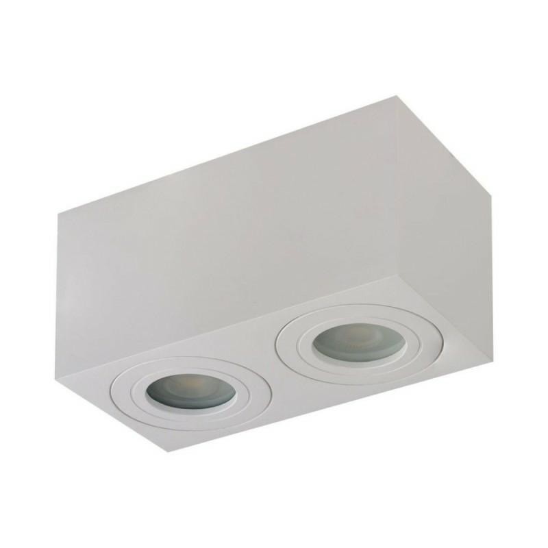 AZZARDO lampa sufitowa / plafon BRANT 2   SQUARE IP44 biała
