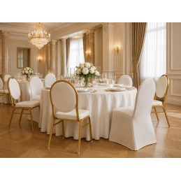Zestaw 6 krzeseł bankietowych HESTIA +    6 pokrowców WEDING