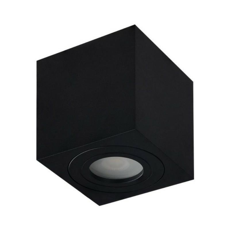 AZZARDO lampa sufitowa / plafon BRANT     SQUARE IP44 czarna