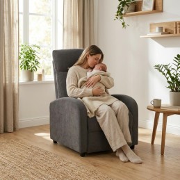 Fotel wypoczynkowy rozkładany RELAX       PREMIUM ciemny szary