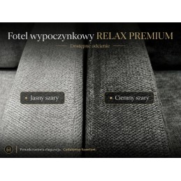 Fotel wypoczynkowy rozkładany RELAX       PREMIUM ciemny szary