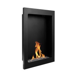 Biokominek wiszący Vertical czarny strukturalny mat