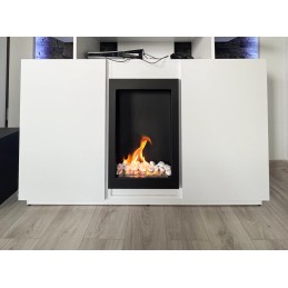 Biokominek wiszący Vertical czarny strukturalny mat