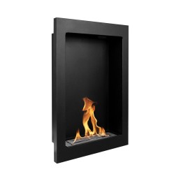 Biokominek wiszący Vertical czarny strukturalny mat