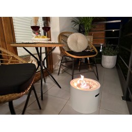 Biokominek wolnostojący Moon Mini biały mat